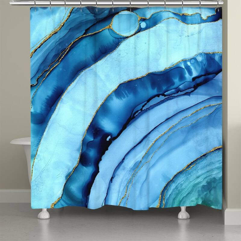 Cerulean Geode Shower Curtain Bed Bath & Beyond 34583597